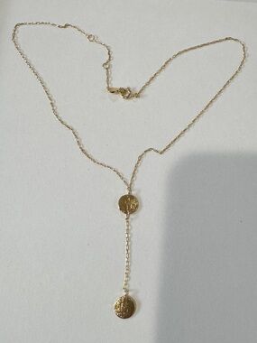 Gorjana Gold Double Disc Y Necklace